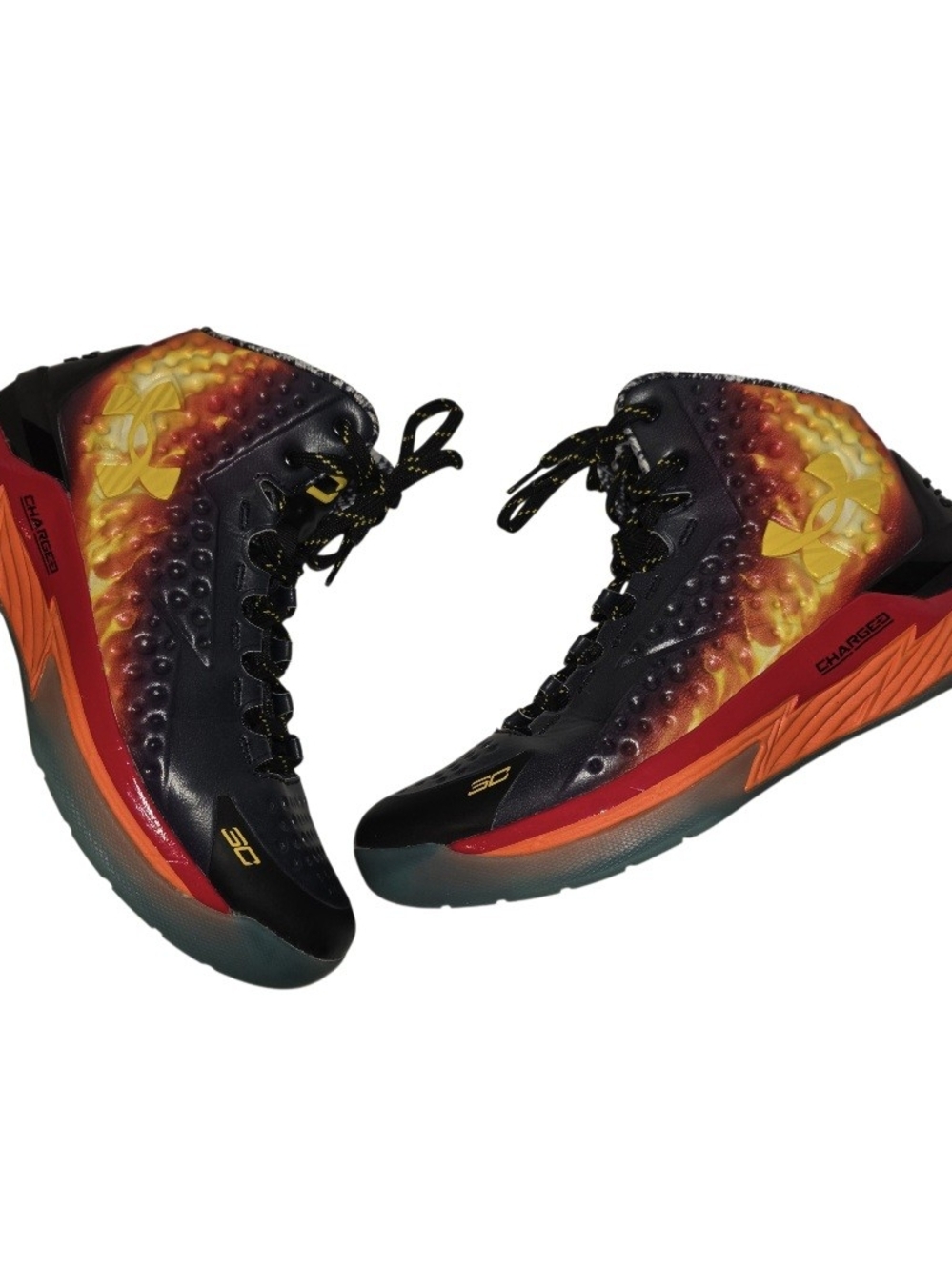 Under Armour GS Curry 1 Jam 7Y Black/Red/Orange Basketball 3028139-001